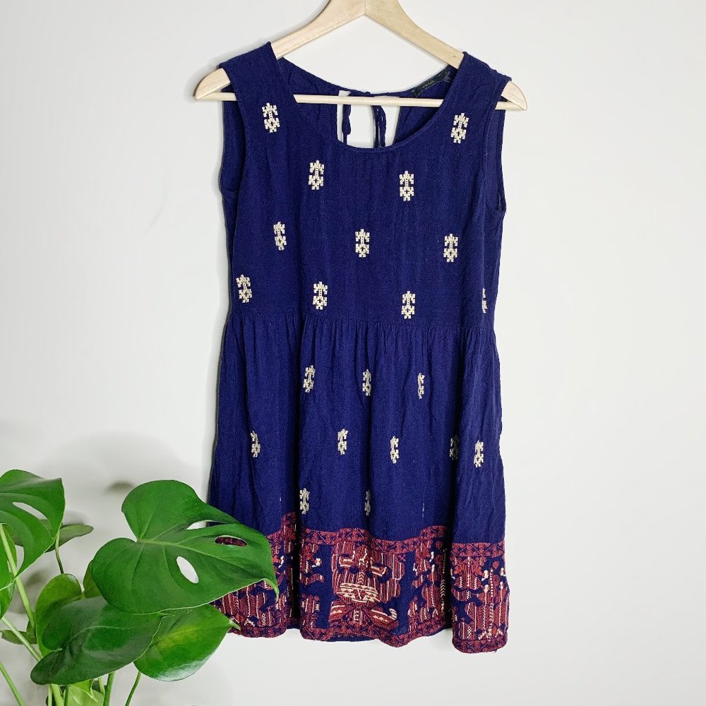 THML ANTHROPOLOGIE BOHO EMBROIDERED TUNIC DRESS